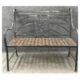 Metal Outdoor Bird Motif Bench B