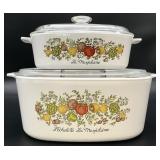 2 CorningWare Spice of Life Casserole Dishes
