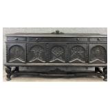 Black Wood Carved Buffet