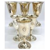6 Sterling Silver Goblets, S. Kirk & Son #4105