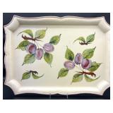 Vietri Frutta Plums Rectangle Wood Tray
