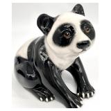 Italian Ceramic Panda Bear Figure, 8 " H