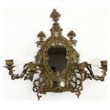 Victorian Gilt Girandole Wall Mirror Candle Holder
