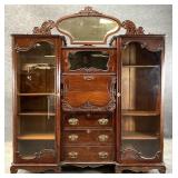 Antique Oak Side By Side Secretary