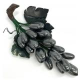 Vintage Polished Hematite Stones Grape Cluster