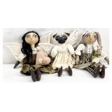 3 One Of A Kind Art Dolls, Miller Campbell Designs