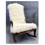 Antique Grape Carved Rocking Chair
