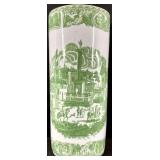 Green & White Porcelain Umbrella Stand