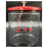 Lance Glass Advertising Counter Jar