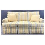 Striped Three Cushion Sofa
