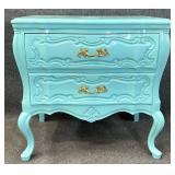 French Lacquered Two Drawer Stand
