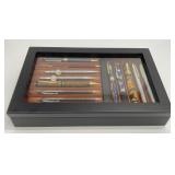 Vintage Ink Pen Collection w/ Display Case