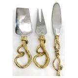 Michael Aram 24K Gold Plated Cheese Knife Set