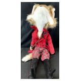 William the Fox Christmas Jockey 30 " Plush