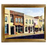 Downtown Street Scene Original Painting