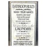 Metal Bathroom Sign