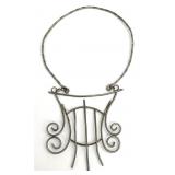 Artisan Made Modernist Pendant Choker Necklace