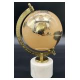 Glass World Globe on Marble Style Base