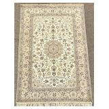 5 x 7.8 Persian Nain / Isfahan Hand Knotted Rug