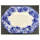 Antique English Flow Blue Ironstone Small Tray
