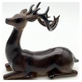 Vintage Composite Resin Kneeling Deer Figure