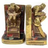 Pair Marion Bronze Clad Library Scholar Bookends