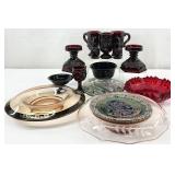 Vintage Ruby Red Glass, Depression Glass & More