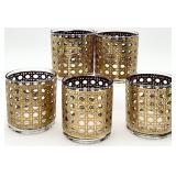 5 Culver Cannella Double Old Fashioned Glasses