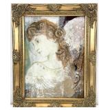 B. Hawley Neoclassical Portrait Mixed Media Art