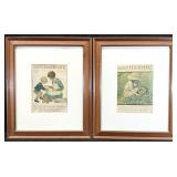 2 Vintage Good Housekeeping Magazine Cover Prints