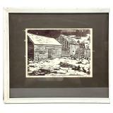 E.B. Atwood 1966 S/N Barley Neck Barns Etching