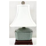 Asian Celadon Style Pottery Lamp