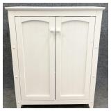 White Blind Door Cabinet