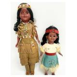 2 Vintage Native American Style Dolls
