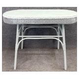 Painted Oval Wicker Table