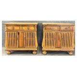 Pair Drexel Pinehurst Nightstands