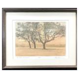 S/N Autumn Trees Colored Etching