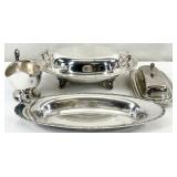 4pc Silver Plate Serving Dishes, Asst.