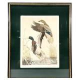 John Akers (1944-2006) S/N Mallard Ducks Etching