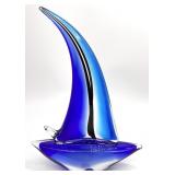 Art Glass Sailboat Sculpture