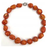 Natural Coral? Style Chunky Beaded Necklace