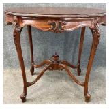 Antique Carved Walnut Occasional Table