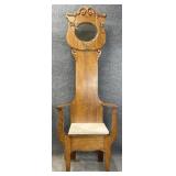 Antique Tiger Oak Wood Hall Tree