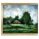 Elliot Orr (1904ï¿½1997) Barn Landscape Painting