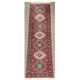 2.8 x 9.3 Persian Hand Knotted Yalameh Style Rug
