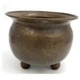 Hand Hammered Copper Tone Metal Spittoon