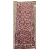 2.5 x 6.5 Persian Bidjar Hand Knotted Wool Rug