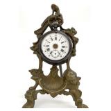 Victorian Hand Painted Brass Pocket Watch Stand
