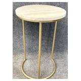 Faux Stone Top Accent Table