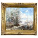 Impressionistic Landscape Oil Painting, Signed